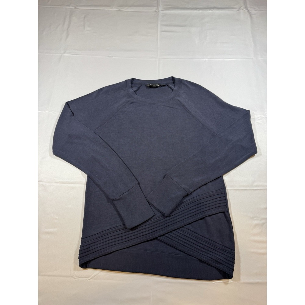 Athleta Sweater Womens XXS Purple Serenity Criss Cross Black